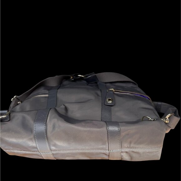 Henri Bendel Convertible Gray Nylon Jetsetter Backpack - Picture 2 of 9